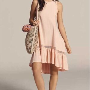 Anthropologie Blush High Low Dress